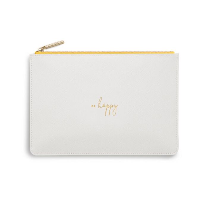 Katie Loxton Colour Pop Perfect Pouch | Be Happy - White